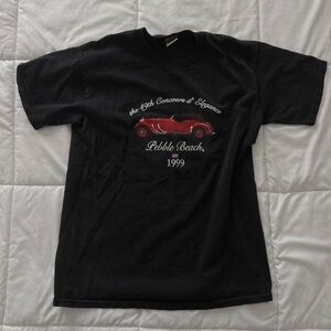 Black Pebble Beach 1999 T-Shirt with Red Car Design vintage